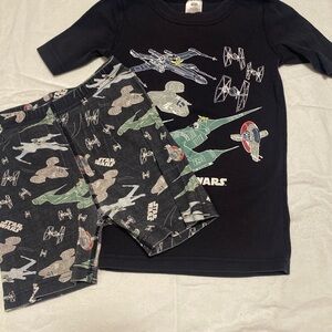 Star Wars and Hanna Andersson Kids Pajama Set - Black and Green
